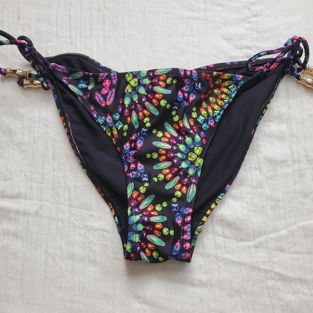 Colorful Ocean Pacific OP Patterned Bikini Bottom Size M